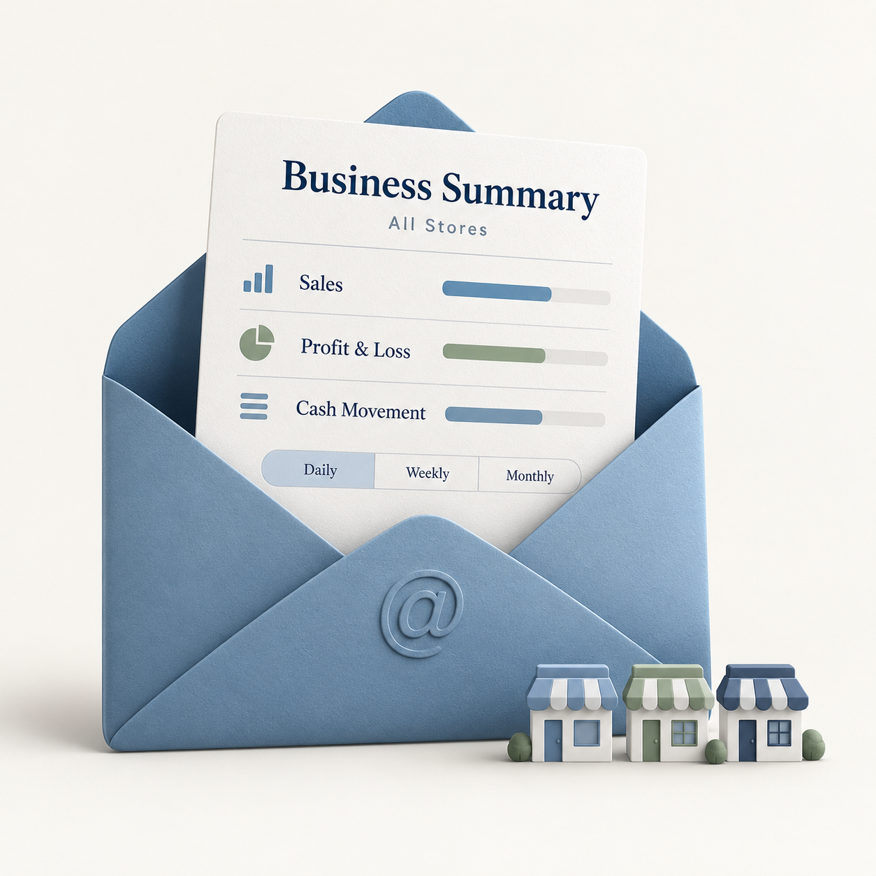 Follow business results through management email